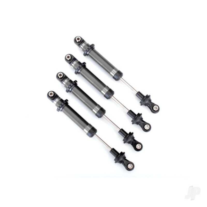 Traxxas Shocks, GTS, silver aluminium (assembled with out springs) (4 pcs) (for use with 8140 TRX-4 Long Arm Lift Kit)