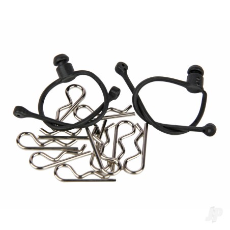 Radient Body Clips (10 pcs) with Black Retainers (2 pcs)
