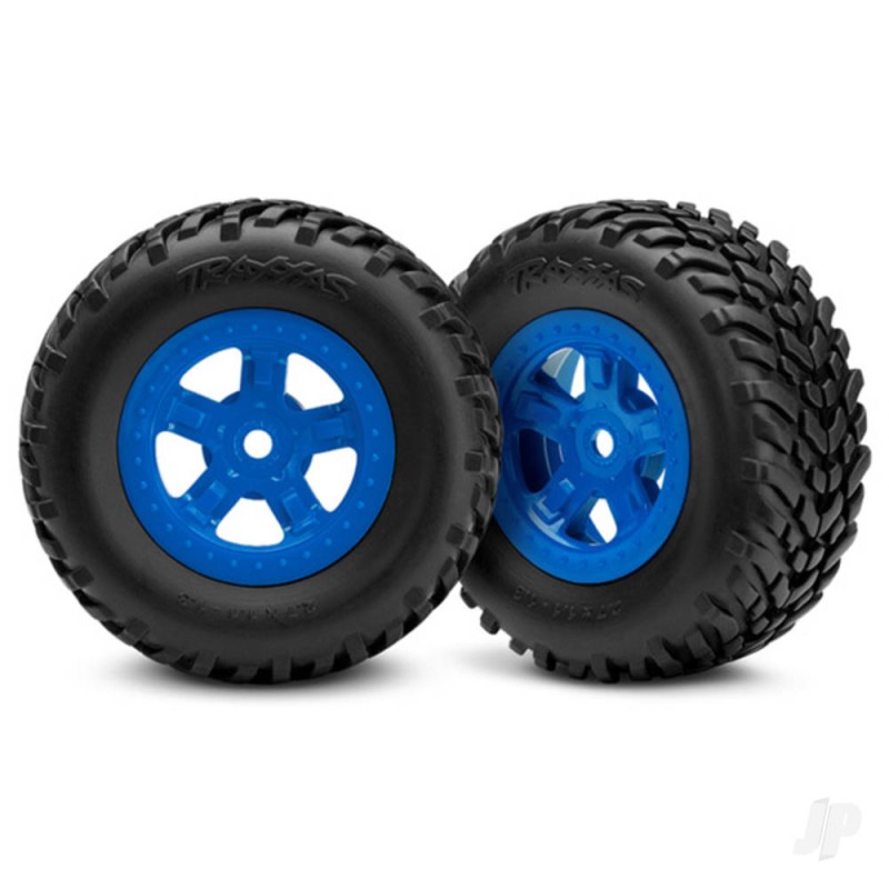 Traxxas Tyres and Wheels, Assembled Glued SCT Off-Road Racing Tyres (1 Each, Right and Left)