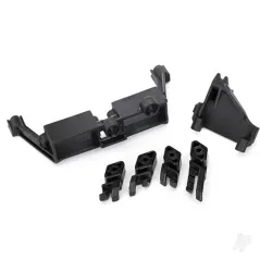 Traxxas Servo mount, 2-speed / servo mount, T-Lock / wire clips