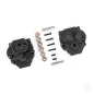 Traxxas Gearbox housing (front & rear)/ 2x4mm BCS (with threadlock) (2)/ 2x8mm BCS (4)/ 3x16mm pins (2)