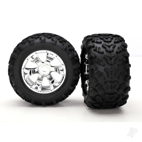 Traxxas Tyres and Wheels, Assembled Glued Maxx Tyres 6.3in Outer Diameter (2 pcs)