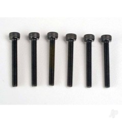 Traxxas Header screws, 3x23mm cap hex screws (6 pcs)