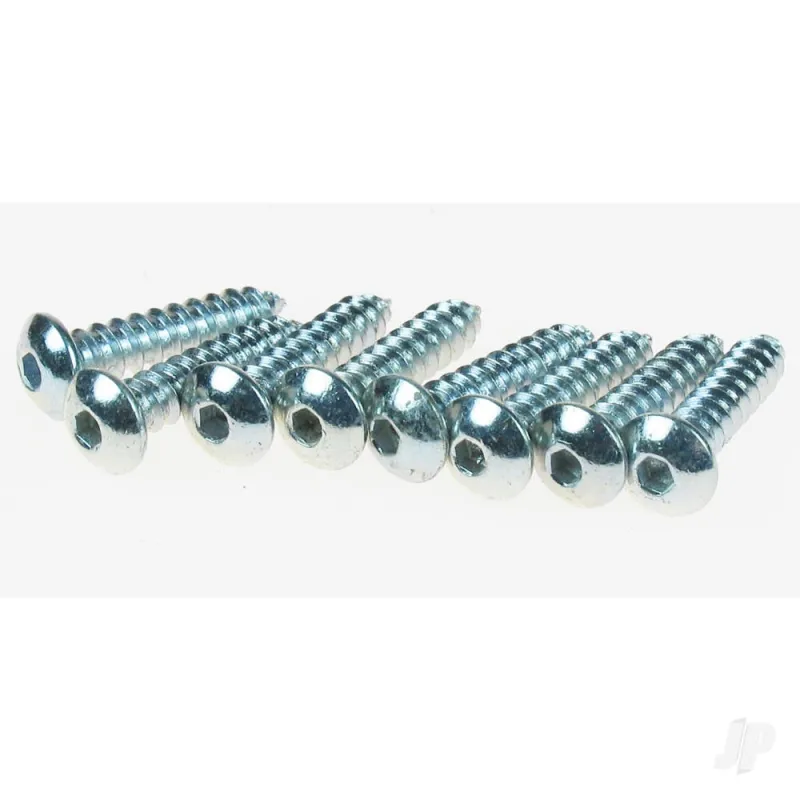 Dubro 4 x 1/2 Button Head Sheet Metal Screws (8 pcs per package)