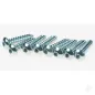 Dubro 4 x 1/2 Button Head Sheet Metal Screws (8 pcs per package)