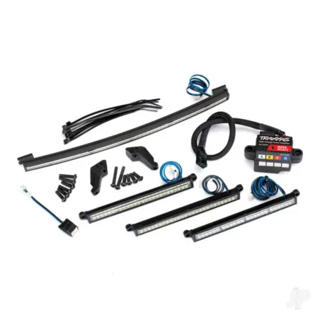 Traxxas LED light Set, complete (includes Front light bar (2 pcs), Rear light bar, curved roof light bar, and high-voltage power