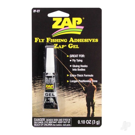 Zap Fly Fishing Adhesives Zap Gel (0.10oz, 3g)