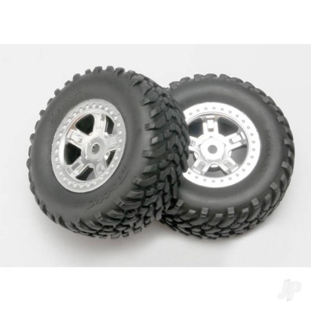 Traxxas Tyres and Wheels, Assembled Glued SCT Off-Road Racing Tyres (1 Each, Right and Left)
