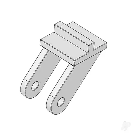 Multiplex Horn "Twin" 10x20and pushrod connector, 2pcs