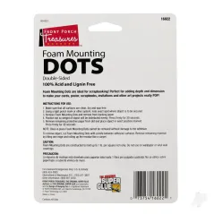 Super Glue Foam Mounting Dots, Double-Sided, .75in Diameter, (48 Dots)