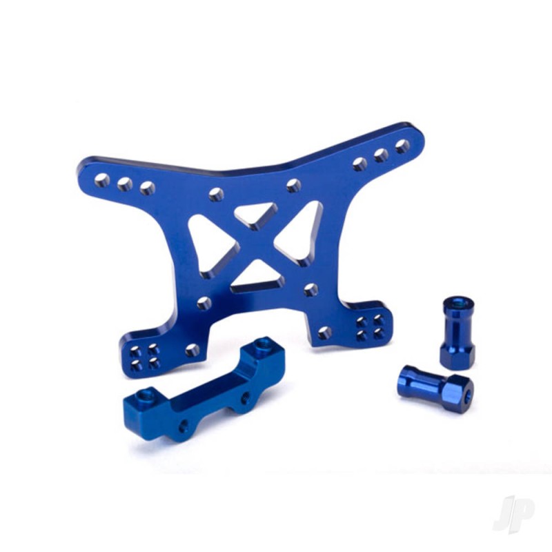Traxxas Shock tower, Front, 7075-T6 aluminium (Blue-anodised)