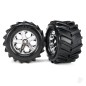 Traxxas Tyres and Wheels, Assembled Glued 2.8in Maxx Tyres (2 pcs)