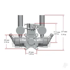 Stinger Engines 30cc Petrol 2-Stroke Twin Cylinder Engine