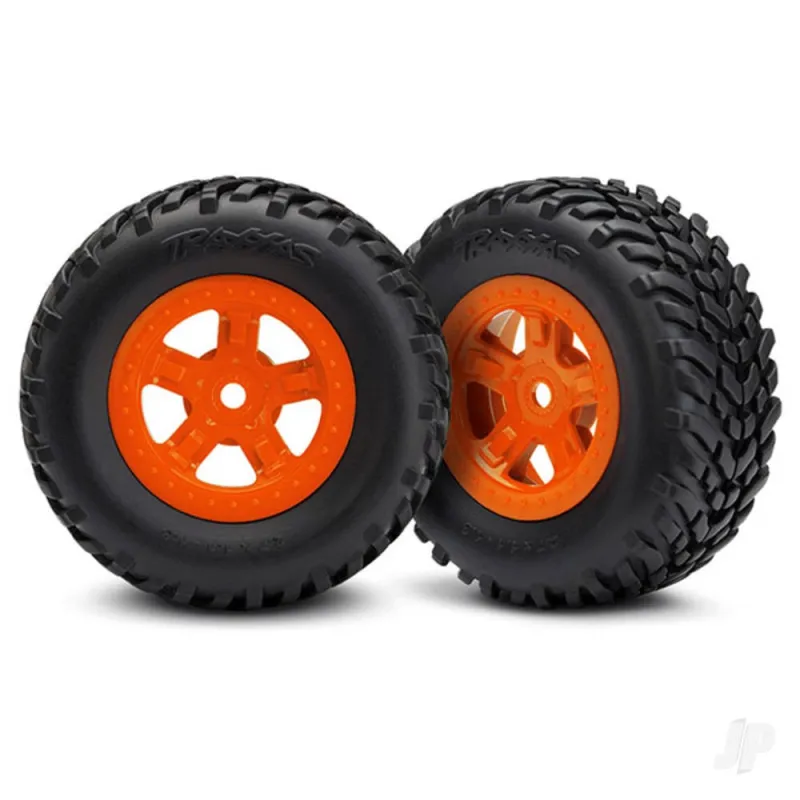 Traxxas Tyres and Wheels, Assembled Glued SCT Off-Road Racing Tyres (1 Each, Right and Left)