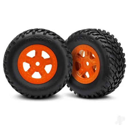 Traxxas Tyres and Wheels, Assembled Glued SCT Off-Road Racing Tyres (1 Each, Right and Left)