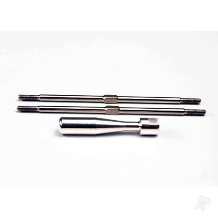 Traxxas Turnbuckles, titanium 105mm (2 pcs) / billet aluminium wrench