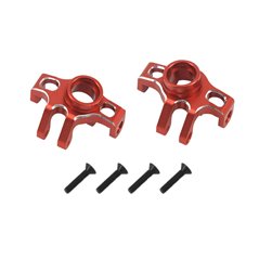 Front Hubs, Red Aluminum, 1/18 Grom