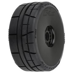 1/8 Menace HP BELTED Speed Run F/R Tires Mounted 17mm Black