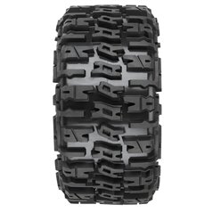 1/6 Trencher F/R 5.7" Tires Mounted 24mm Black Raid 8x48 Hex