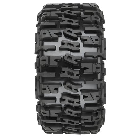 1/6 Trencher F/R 5.7" Tires Mounted 24mm Black Raid 8x48 Hex