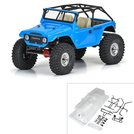 1/10 1979 Toyota Land Cruiser FJ40 Clear Body/Cage 12.3" WB