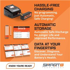 11.1V 1300mAh 3S 30C Smart G2 LiPo Battery: IC2