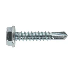 4.8 x 13mm 8mm Hexagon Head Washer Faced Self Drill Screw X 10