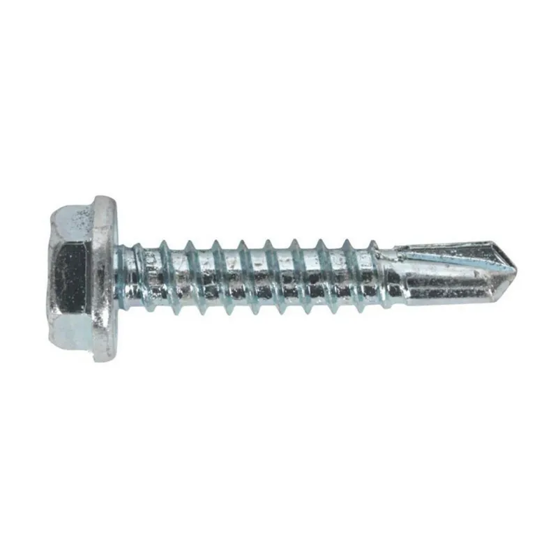 4.8 x 13mm 8mm Hexagon Head Washer Faced Self Drill Screw X 10