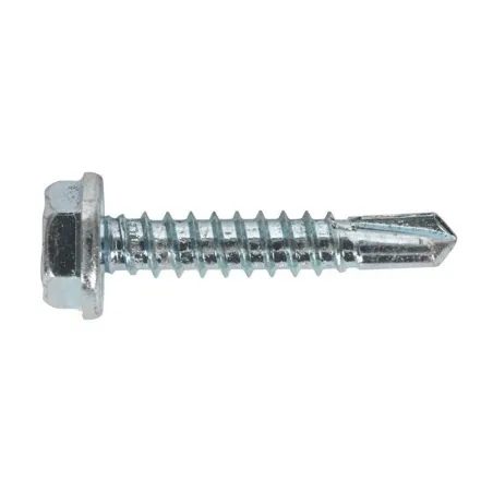4.8 x 13mm 8mm Hexagon Head Washer Faced Self Drill Screw X 10