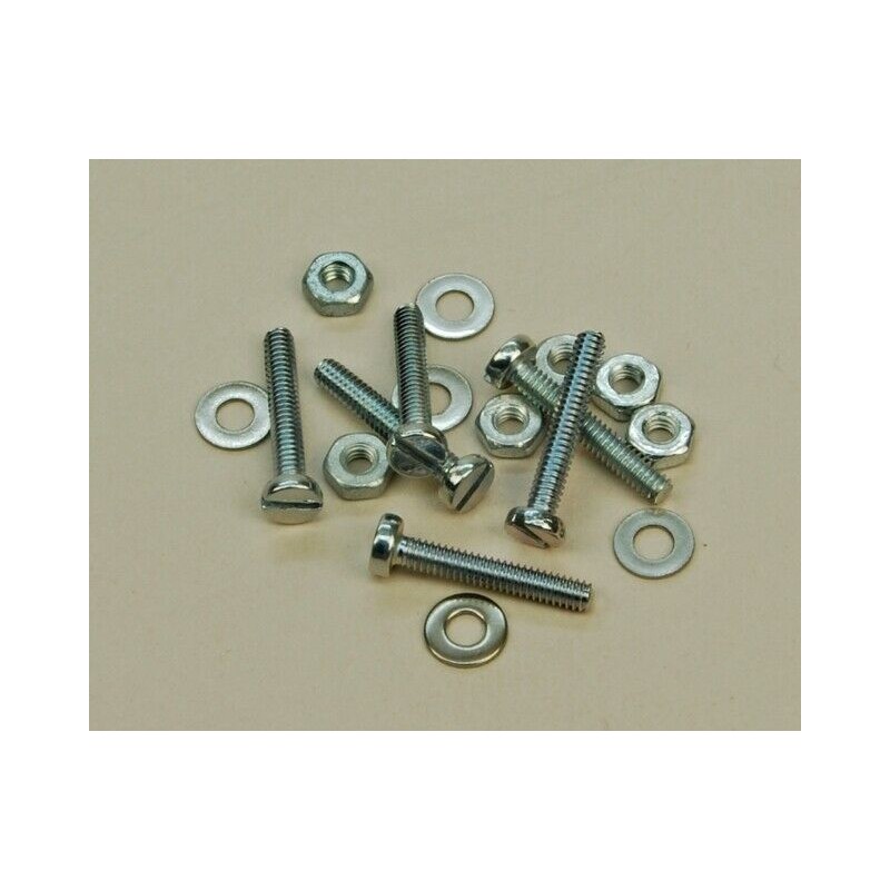M2 x 12mm pan screw ,nuts and washers x 6