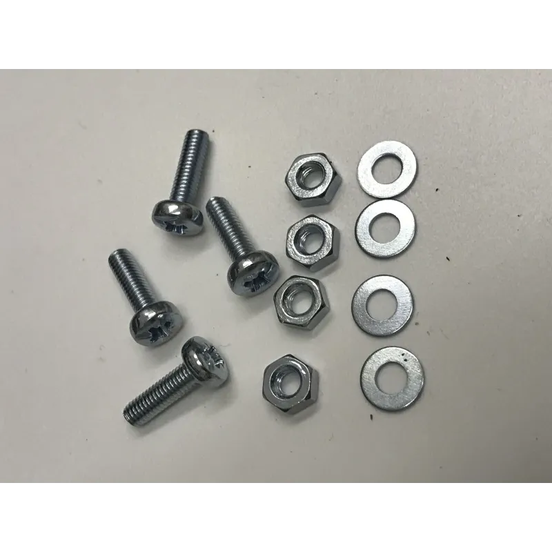 M3 X 10MM Pan head Screws nuts and washers x 6 