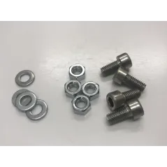 M8 x 12mm socket head screws nuts and wahsers x 4
