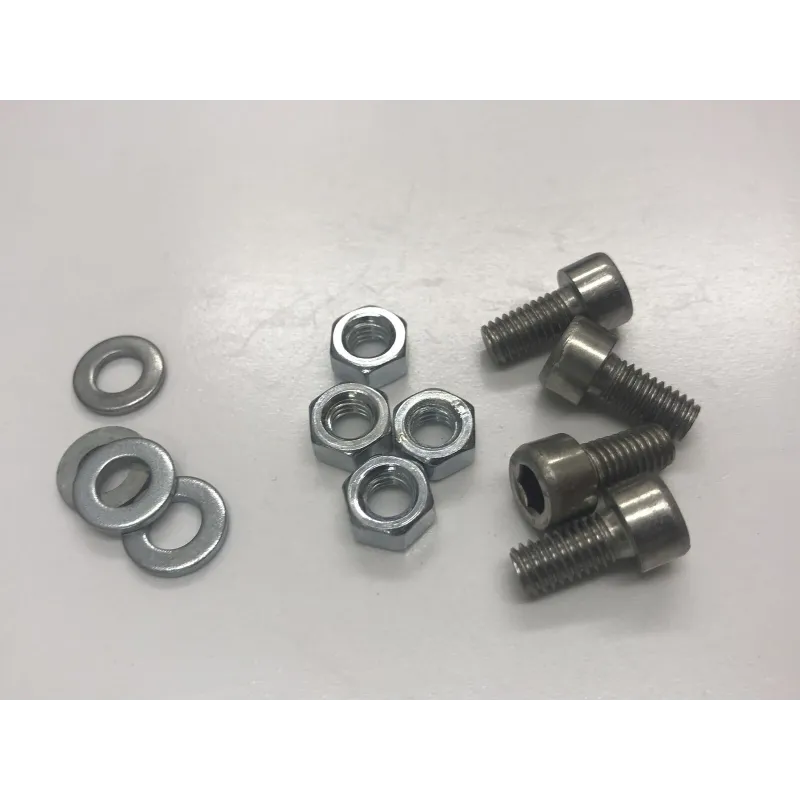 M8 x 12mm socket head screws nuts and wahsers x 4