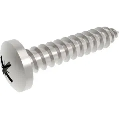 No.7 (3.9mm) X 5/8 Inch (16mm) Pozi Self Tapping Pan Head Screws 