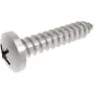 Self Tapping Screw, Pan Pozi, Steel 4x3/4" 8 PACK