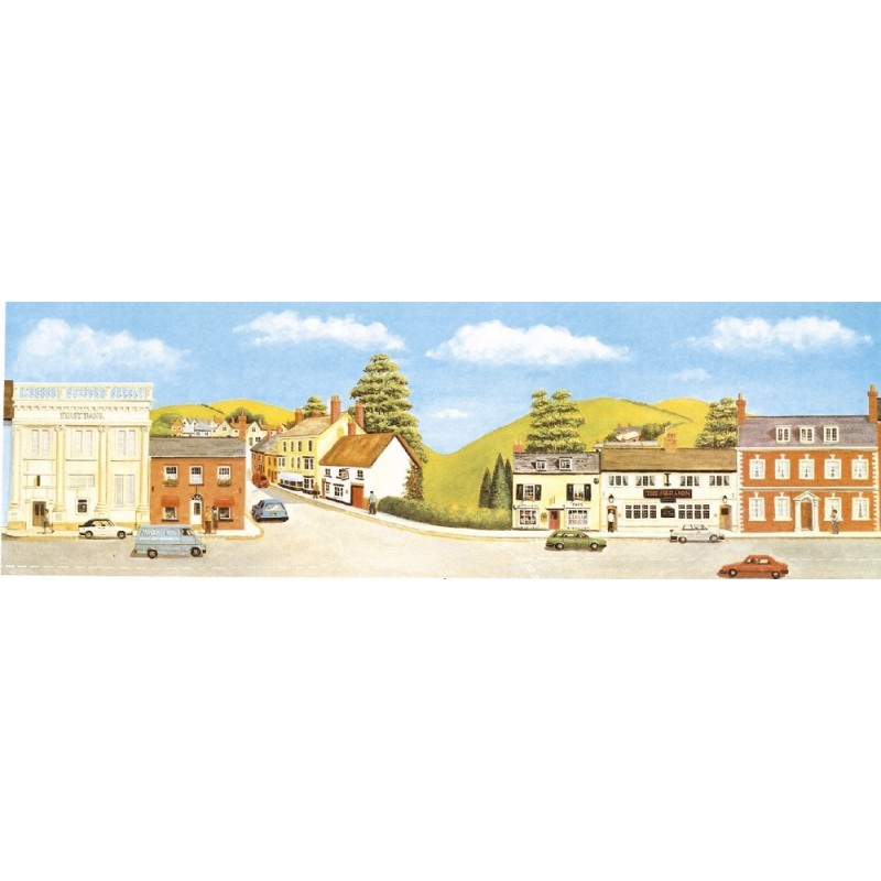 Peco Medium background Market Town Extensions 178mm x 559mm (7in x 22in)