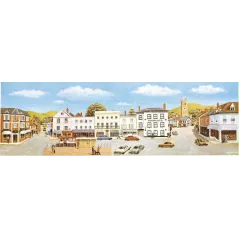 Peco Medium background Market Town 178mm x 559mm (7in x 22in)
