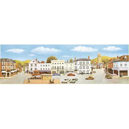 Peco Medium background Market Town 178mm x 559mm (7in x 22in)