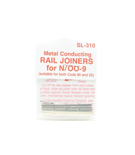 Peco Products SL-310 Rail Joiners/Fishplates for N & OO9 gauge (24 per pack)