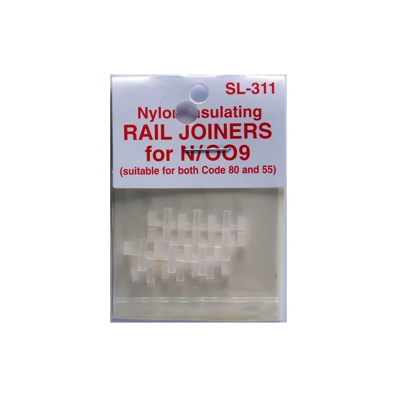 Peco Products SL-311 Insulated Rail Joiners/Fishplates for N & 009 gauge 12 pack Peco Products SL-311 Insulated Rail Joiners/Fishplates for N & 009 gauge 12 pack