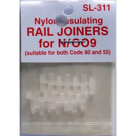 Peco Products SL-311 Insulated Rail Joiners/Fishplates for N & 009 gauge 12 pack