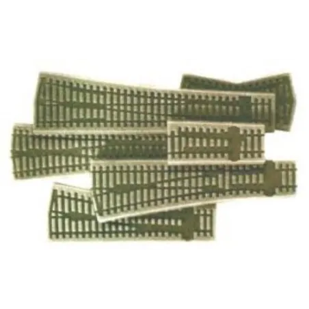 Peco Products ST-259-LN02 Pair of Setrack right hand curved point underlay (for