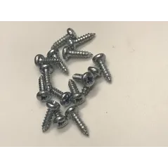 Self Tapping Screw, Pan Pozi AB, Steel 4x3/8" 15 PACK