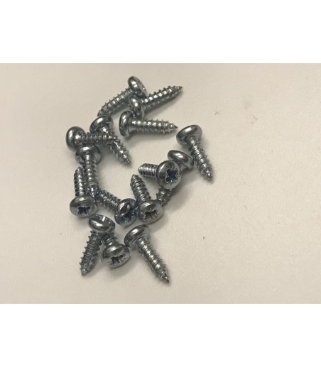 Self Tapping Screw, Pan Pozi AB, Steel 4x3/8" 15 PACK