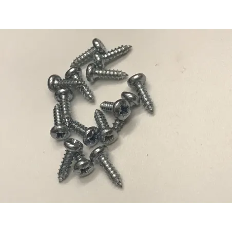 Self Tapping Screw, Pan Pozi AB, Steel 4x3/8" 15 PACK