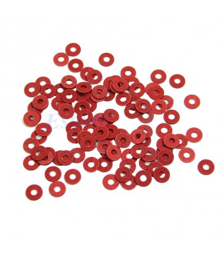 M3  Flat red fibre washer PACK OF 10