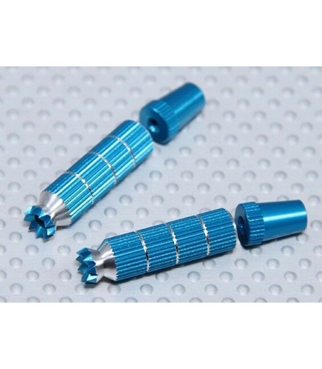 Alloy Anti-Slip TX Control Sticks Long (JR TX Blue)