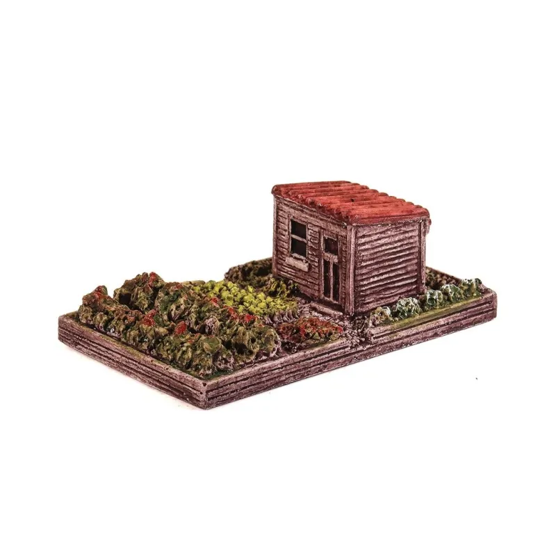 HARBURN HOBBIES Allottment with Hut (corrigated roof) N Gauge HN616