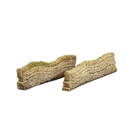 HARBURN HOBBIES Dry Stone Contoured Wall - Extension (set of 2) OO Gauge CG216