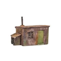 HARBURN HOBBIES Corrugated Hut with Log Store OO Gauge FL196